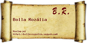 Bolla Rozália névjegykártya